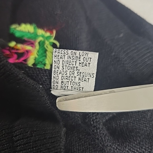 Jack B Quick Womens Animal Safari Knit Argyle Cardigan Sweater Medium Teacher - Picture 10 of 11